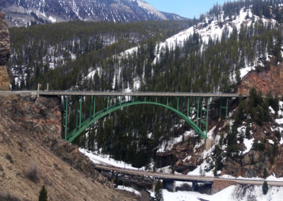 famous green bridge red cliff, co