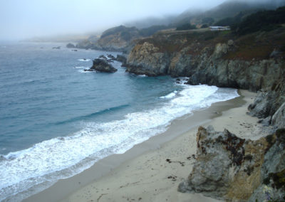 big sur california shoreline cliffs