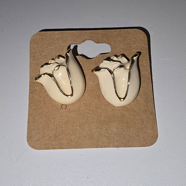 Cream Earrings #1