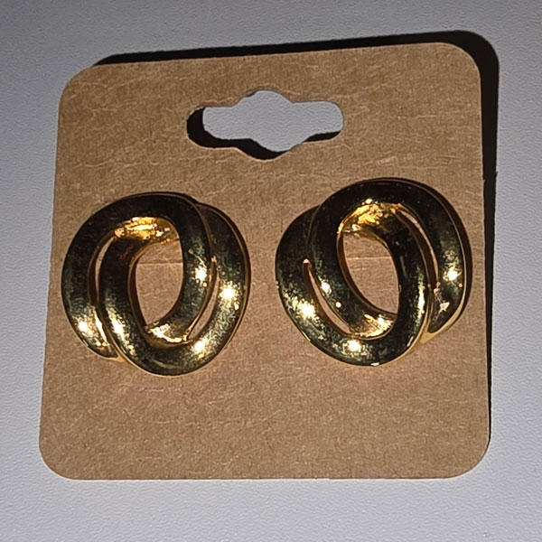 Open circles gold earrings
