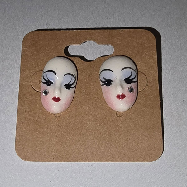 Painted Mask Earrings