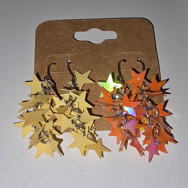 Yellow & Orange Star Earrings